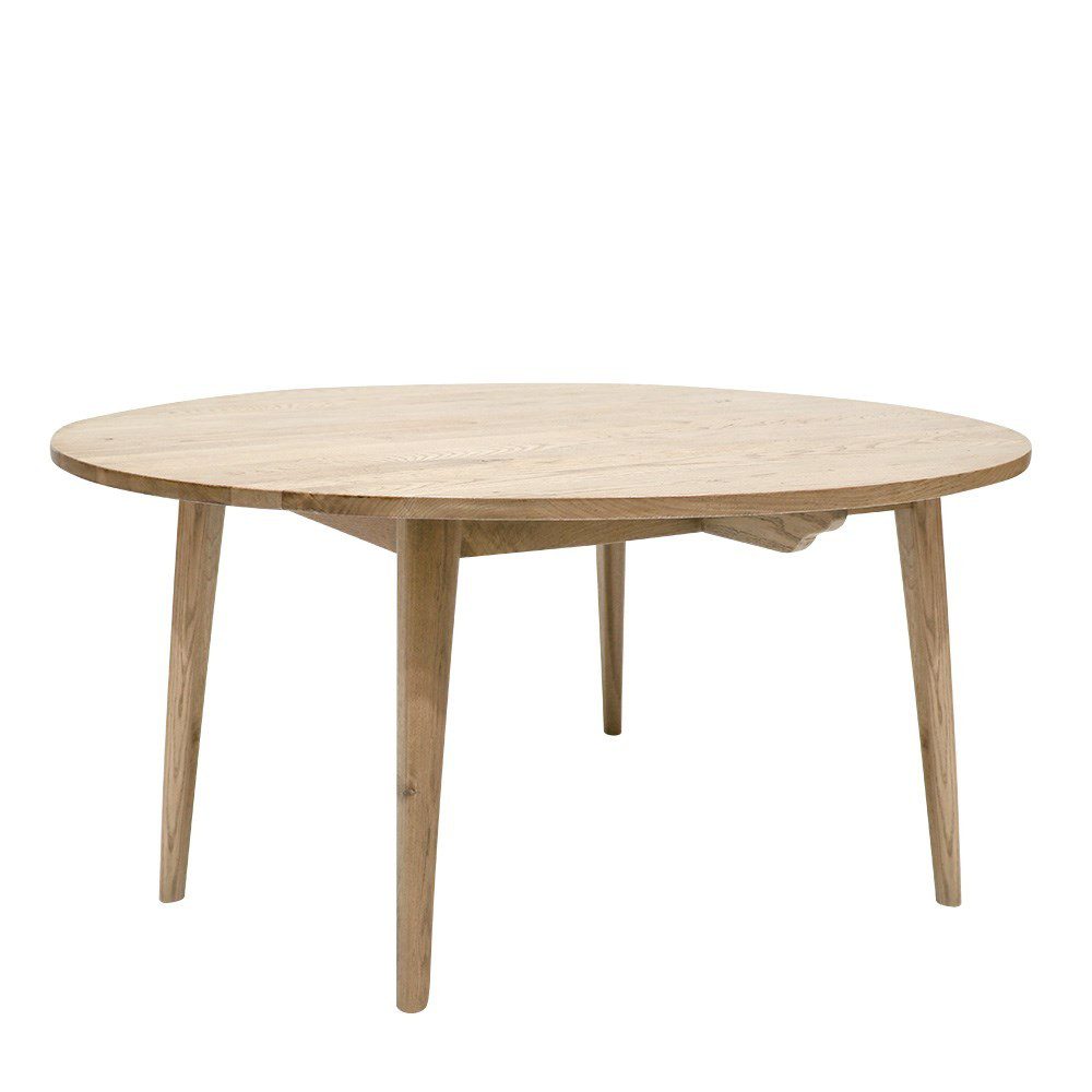 VAASA ROUND OAK DINING TABLE - 150CM