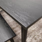 Vaasa Oak Bench Matte Black - 150cm