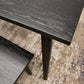 Vaasa Oak Bench Matte Black - 150cm