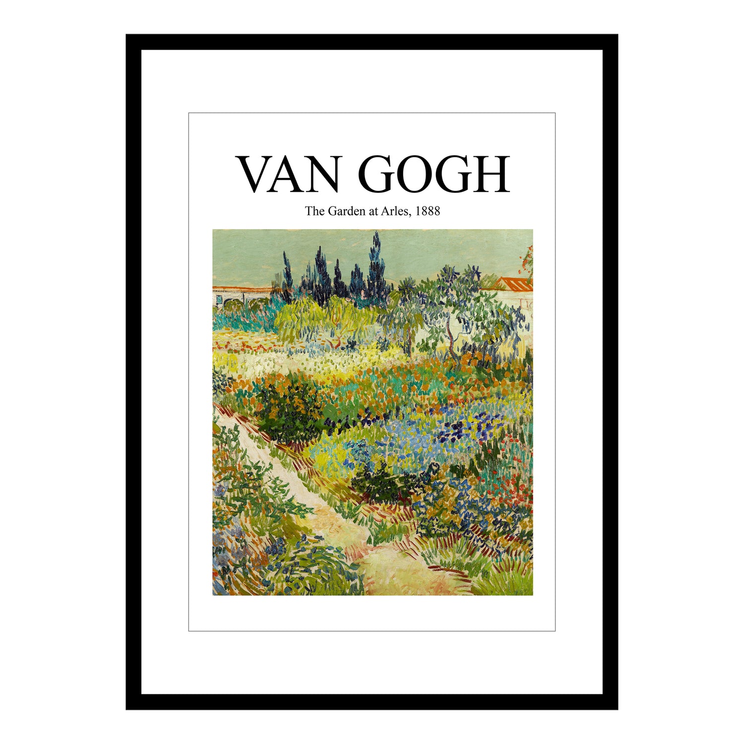 Van Gogh The Garden at Arles 1888 Framed Print