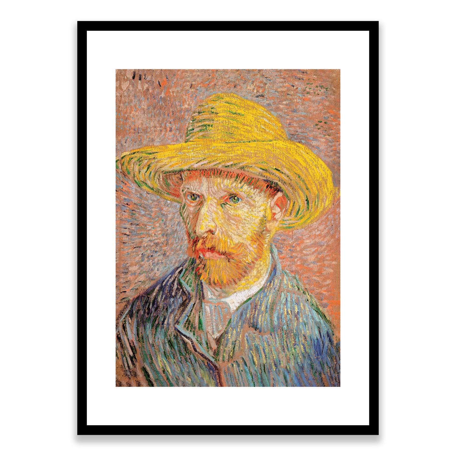 Van Gogh Self Portrait with Hat Framed Print