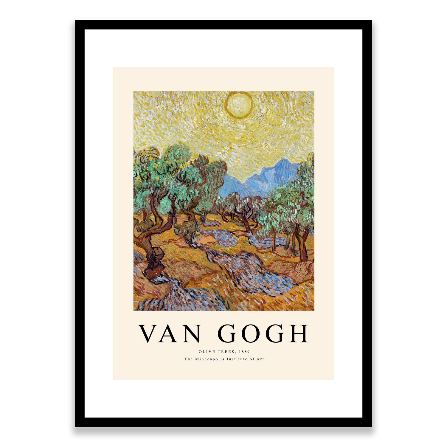 Van Gogh Olive Trees 1889 Framed Print