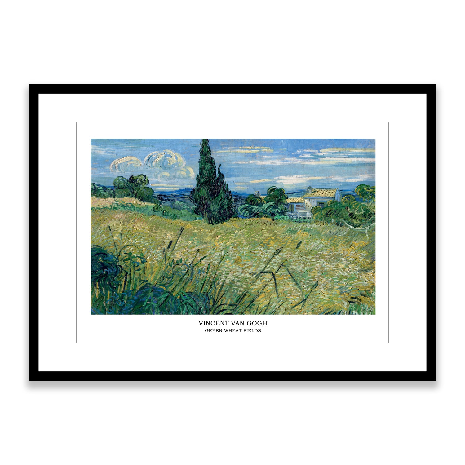 Van Gogh Green Wheat Fields Framed Print