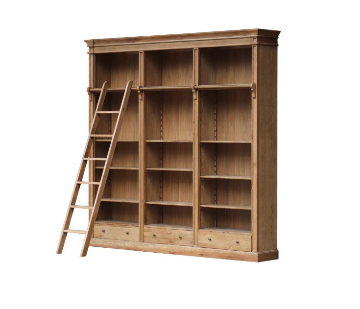 XL LIBRARY BOOKCASE W / ADJUSTABLE SHELVES - OAK