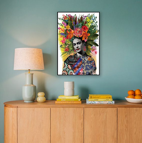 Frida Kahlo Framed Canvas 60x90 - Hardings Furniture