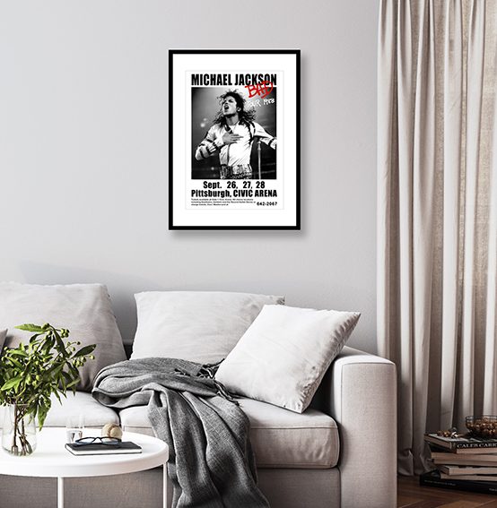 Michael Jackson Pittsburgh Civic Arena Framed Print - Hardings Furniture